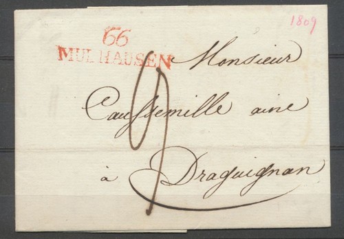 1809 lettre marque - lettre, 66