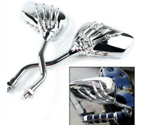 Paire Retroviseur Moto Chopper Adaptateur Main Squelette Skull Tuning ABS Chrome