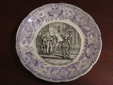 ASSIETTE PARLANTE HUMORISTIQUE JEANNE D'ARC DIGOIN SARREGUEMINES