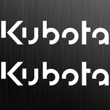 2 x Kubota 90cm x 19,7cm autocollant sticker pelle