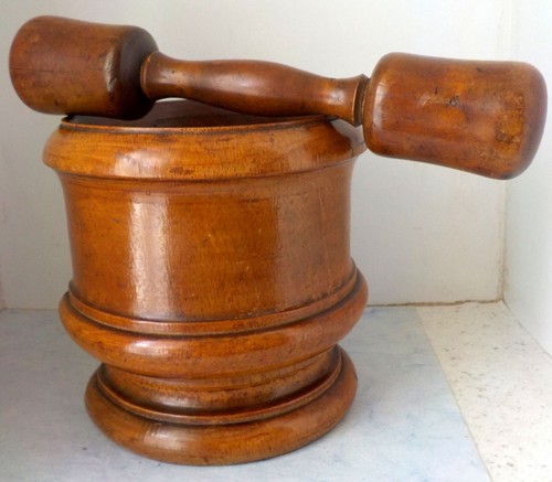 Superbe grand mortier pilon - mortier, &