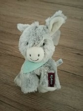 Doudou ane gris blanc foulard