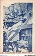 AGDP2-76-0154 - LE TREPORT - la terrasse et le funiculaire