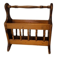 Porte revues ❤️ en bois vernis chêne doré… Vintage des années 70