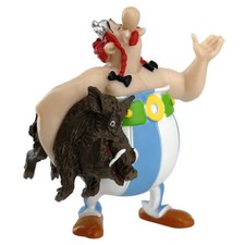 Figurine de collection Plastoy Astérix, Obélix portant un sanglier 60612 (2023)