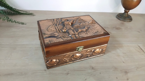 Boite ancienne bois et - boite, en