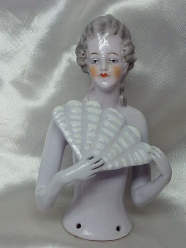 Antique porcelain half doll - antique,