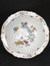 RARE sublime SALADIER en PORCELAINE signée HAVILAND LIMOGES modèle AUX CAILLES