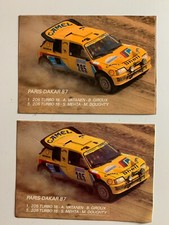 LOT 2 STICKERS PARIS DAKAR 87 205 TURBO VATANEN - GIROUX / MEHTA - DOUGHTY