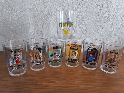 Lot verres à - à, moutarde