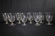 8 verres à eau anciens, en