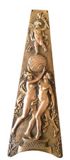 plaque Art Nouveau  en bronze