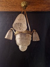 Lustre Art Déco 1925 en verre
