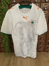 Rare maillot Cote d'ivoire 2006-2007 Puma maglia football Taille S no Drogba