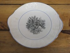 Plat à gâteau en faïence de