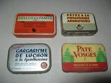 PHARMACIE -LOT de 4 anciennes boites de pastilles , pâtes ou dragées