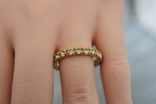 Bague vintage dorée strass