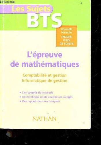 Epreuve mathématiques - l'epreuve, de
