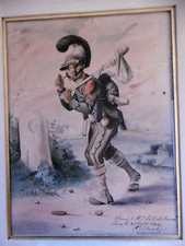 CHEVALIER Aquarelle  1843