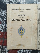 1947 ," NOTICE SUR LES GRENADES ALLEMANDES ",MILITARIA,INFANTERIE,DE CAVEL,WW2