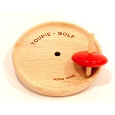 JEU EN BOIS TOUPIE GOLF