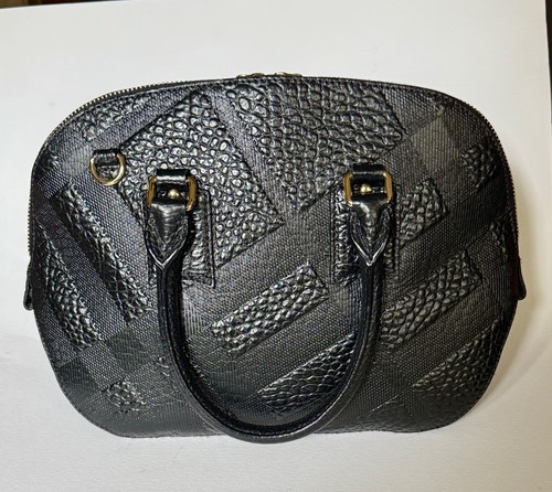 Sac cuir noire - en, travaillé