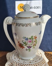 Cafetière Emaux de Limoges, Véritable Porcelaine Signée P.L France. 