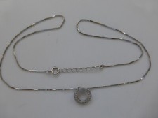 collier fin argent rhodié 925 poinçons 1,95gr : chaine vénitienne 1mm 44cm maxi