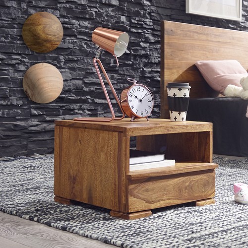 Finebuy table chevet bois - chevet,