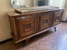 Magnifique enfilade art déco en Noyer Et Marbre