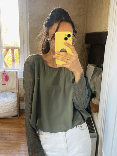 Top dentelle zara - top,