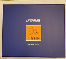 TINTIN HERGE MOULINSART 1997 COFFRET BLEU COMPLET L'INTEGRALE 21+1DVD + 2 LIVRES