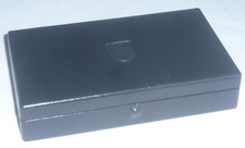 Hermès boite en cuir noir , nécessaire de toilette , vintahe , 1970