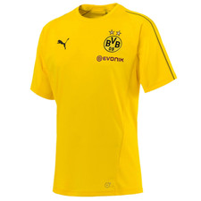 PUMA T-SHIRT BVB BORUSSIA DORTMUND WARM UP TRAINING JERSEY S-3XL NEUF 60€ jaune