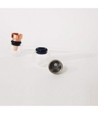 Pipe Pipette Verre Transparent Amsterdam Tabac Fumée Herbe Narguilé Pipe Glass