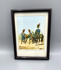 Cadre vintage illustration militaire « Garde Impériale 1808 » Uniforme Napoléon