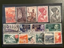 LOT 15 timbres Afrique Equatoriale Française
