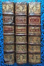 1716 BOURDALOUE SERMONS CARESME MYSTERES SAINTE VIERGE DIEU PASSION LIVRES 3 Vol