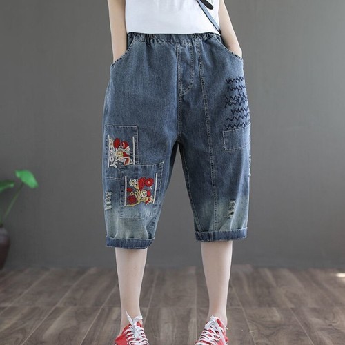 Femme brodé jeans court - femme,
