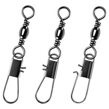Lot de 100 Émerillon Agrafe INOX de Pêche en Mer Conçus pour Attacher Facilem...