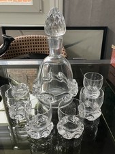 Service liqueur Art déco cristal signé Baccarat modèle Rossini