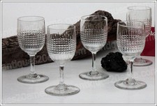 5 verres à vin n°4 cristal