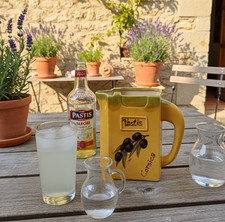Pichet à pastis vintage "Corsica" en céramique - Cruche provençale des années 70