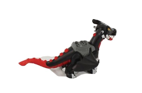 Lego duplo black red dragon - red,