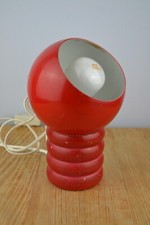 Lampe Eyeball magnetique année 70 rouge style Reggiani