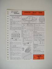 fiche technique RTA  LANCIA BETA 1300 berline