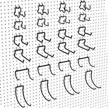 Crochets panneau perforé - en,