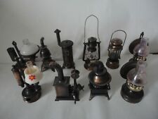 Lot de taille crayons retro metal poele charbon bois lampe à pétrole spain boite