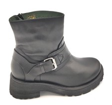 Felmini E255 Bottine Cuir Noir Fermeture Boucle Talon 5cm Fond Caoutchouc 5/6