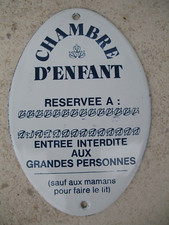 Plaque émaillée ovale